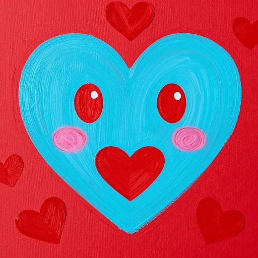 Vibrant Valentine Heart Faces
