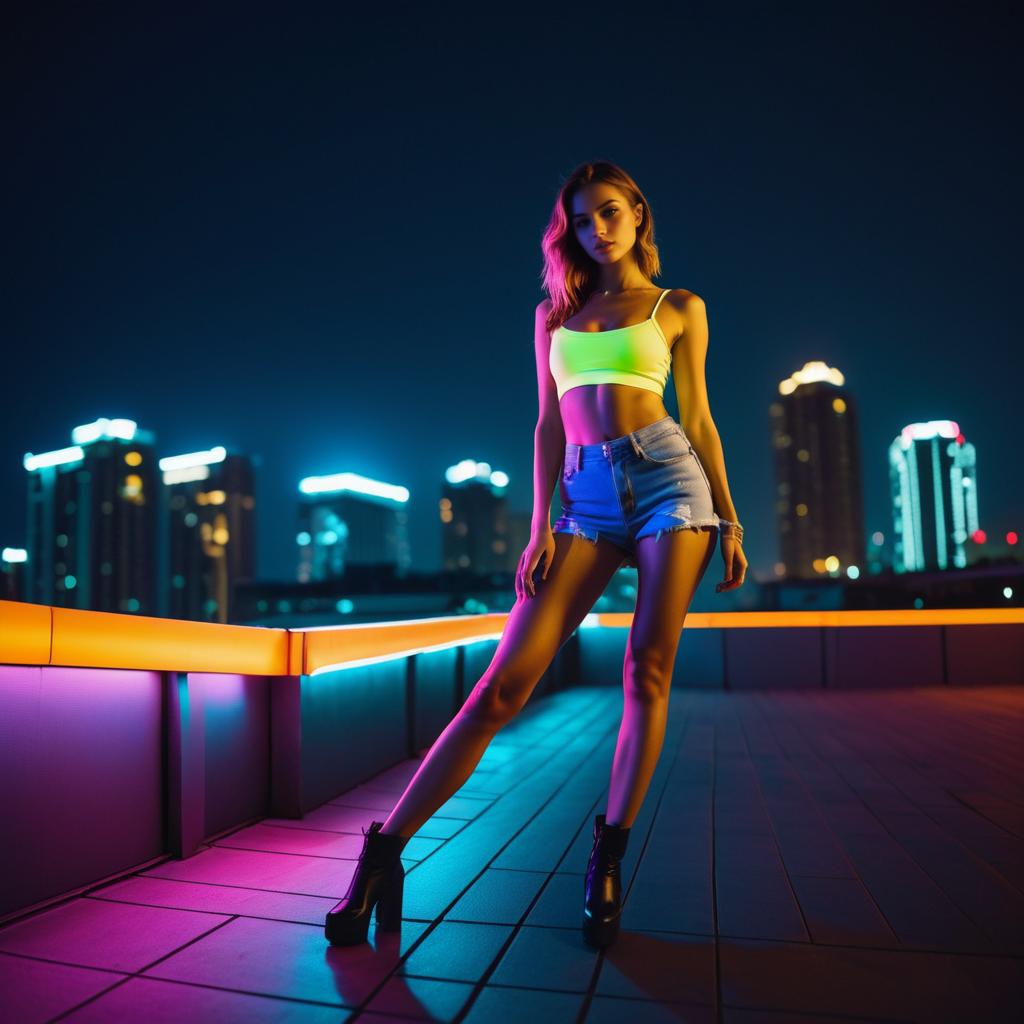 Cinematic Urban Fashion Photography at Night