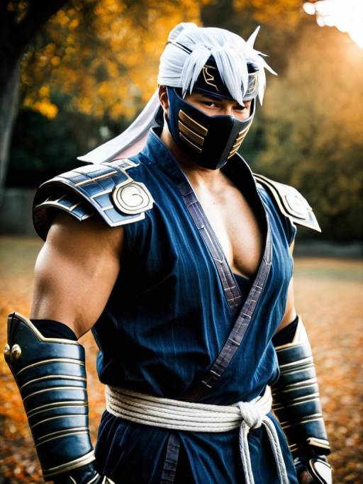 Man in Ryu Hayabusa Cosplay Costume