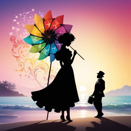 Elegant Silhouette by the Shoreline Elegant Silhouette by the Shoreline