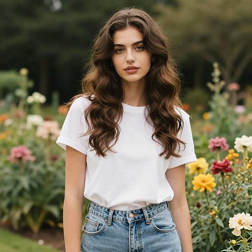 Wavy Blowout in Floral Garden