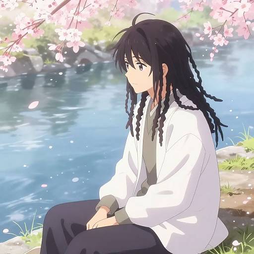 Anime Character by Tranquil Riverside