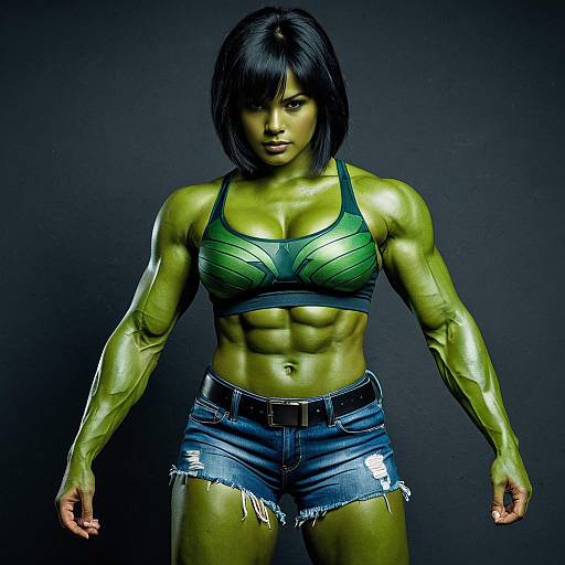 Realistic Female Hulk Costume Design