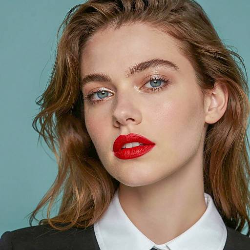 Dramatic Close-Up of a Beautiful Woman