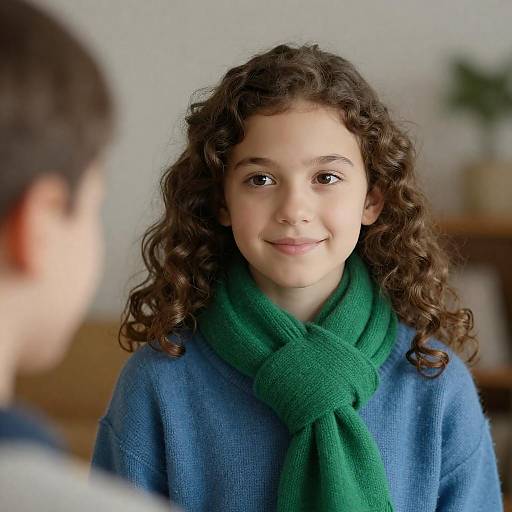 Warm Portrait of a Smiling Girl