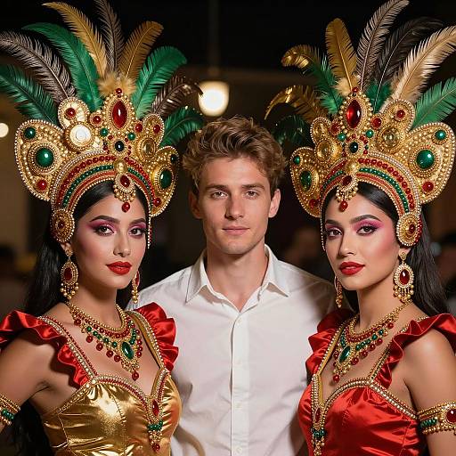 Vibrant Headdresses with Colorful Details