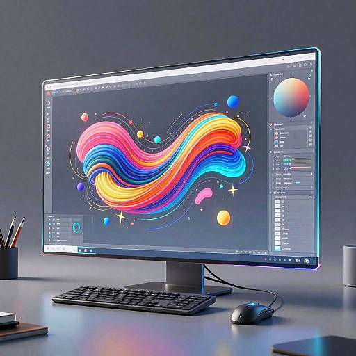 Futuristic AI-Assisted Drawing Interface