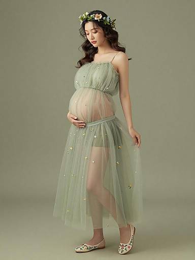 Ethereal Maternity Fairy Fashion Portrait
