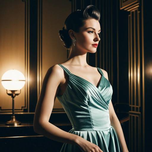 Elegant Pompadour in Art Deco Ballroom Elegant Pompadour in Art Deco Ballroom