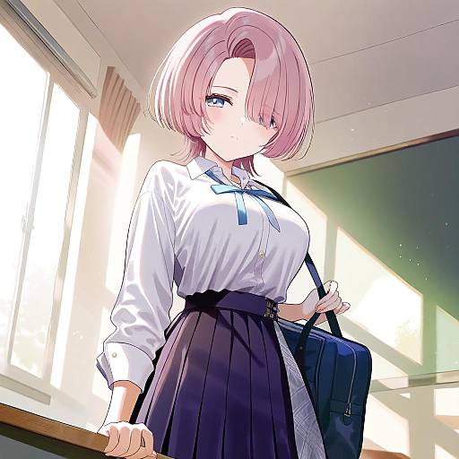 Illustration of Arimura mao, gakuen idolmaster in the style of Yuuki rika