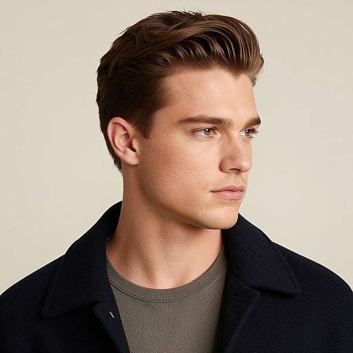 Textured Caesar Cut for European Man