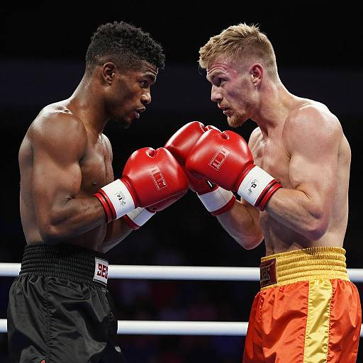 Intense Showdown: Boxers in the Ring