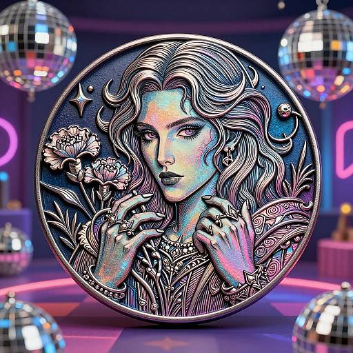 Vibrant Gothic RPG Disco Trinket