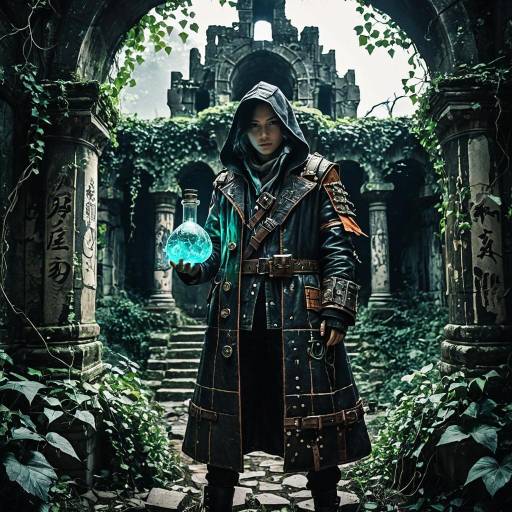 Roaming Alchemist in Ancient Ivy-Covered Ruins