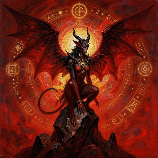 Azazel Winged Creature Fantasy Art