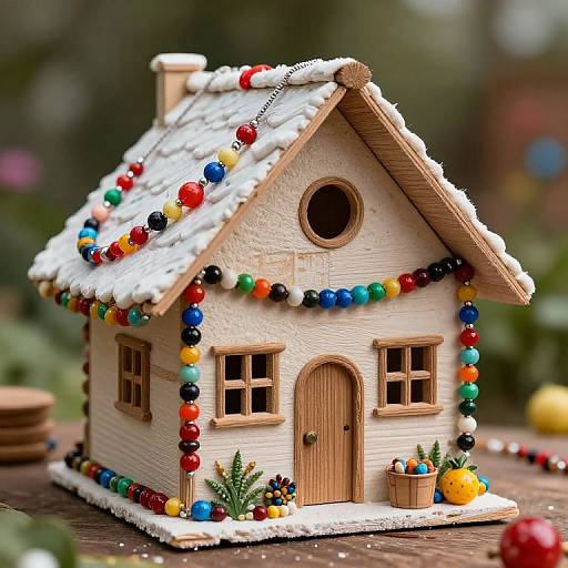 House Decorated with Festival Beads