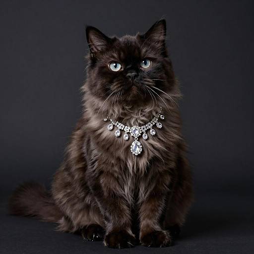 Luxurious Himalayan Cat Studio Portrait