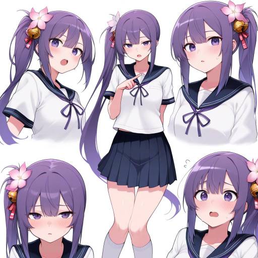 Charming Schoolgirl with Jingle Bells