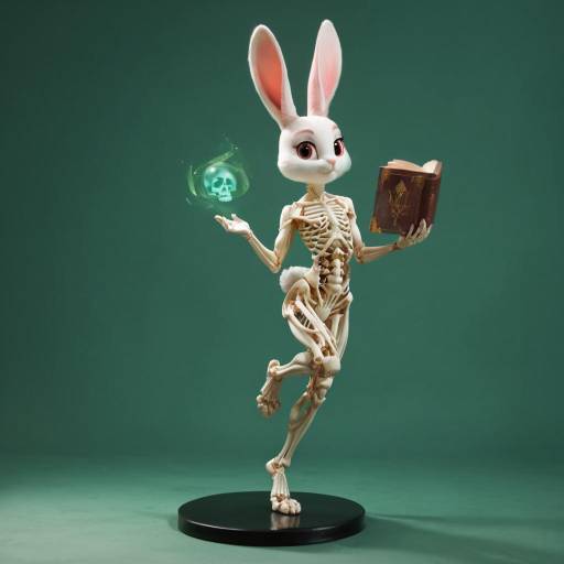 Anthropomorphic Rabbit Balancing with Book Anthropomorphic Rabbit Balancing with Book