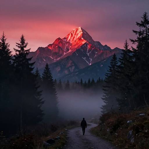 Crimson Twilight Mountain Mystique