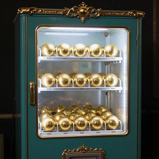 Elegant Golden Orb Vending Machine