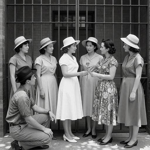 Vintage Elegance Behind Prison Bars