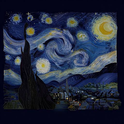 Stylized digital painting of Vincent van Gogh's 