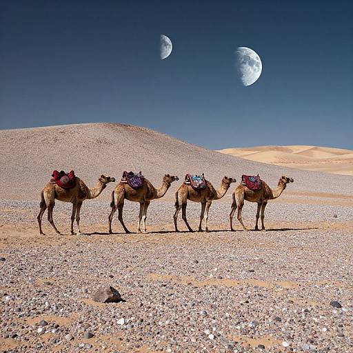 Gemstone Dunes Under Twin Moons