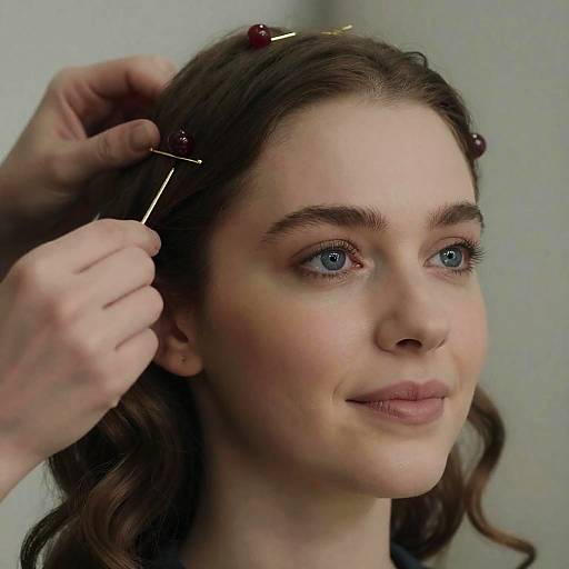 Elegant Close-Up of a Woman's Hairstyle