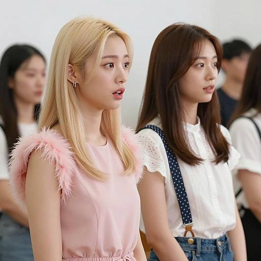 Surprised Blonde and Curious Friend