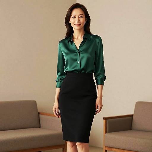 Elegant Mature Woman in Casual Chic