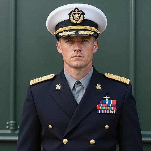 Photorealistic Navy Captain Portrait
