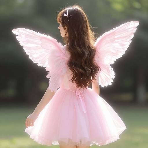 Girl in Pink Fairy Dress