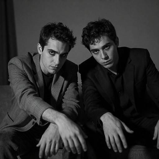 Intense B&W Portrait of Two Men