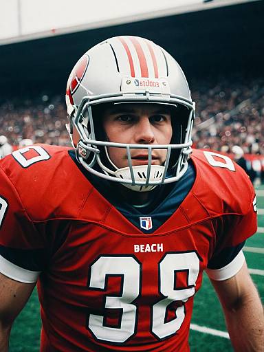 Realistic Football Helmet Cosplay Portrait