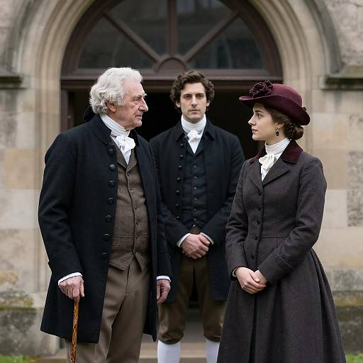 18th-Century Trio at Stone Archway