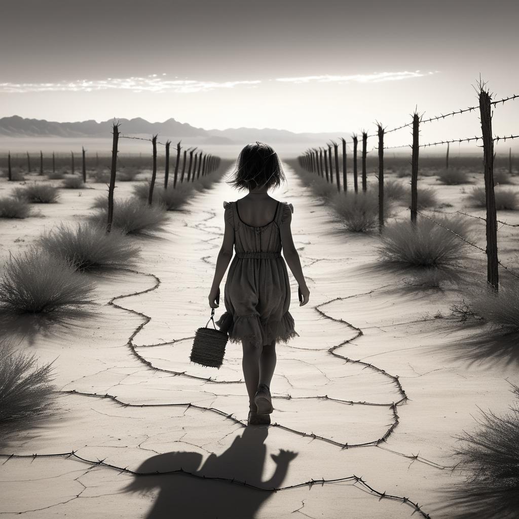 Surreal Flapper in a Desolate Desert