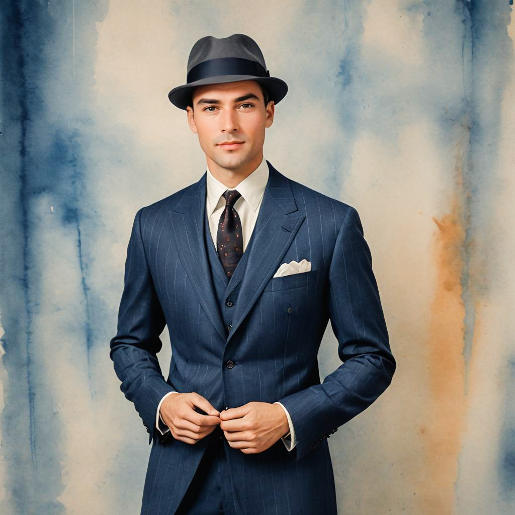 Dapper Gentleman in 1920s Style Portrait