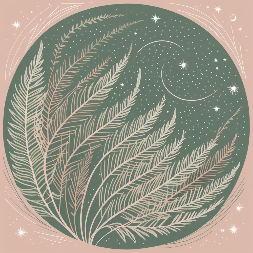 Intricate Hand-Drawn Fern Frond Design