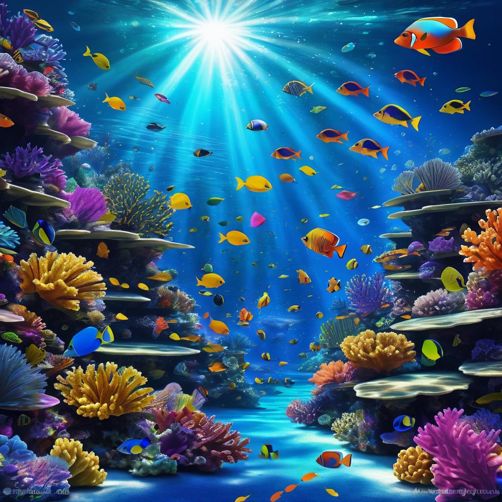 Vibrant Coral Reef Underwater Scene