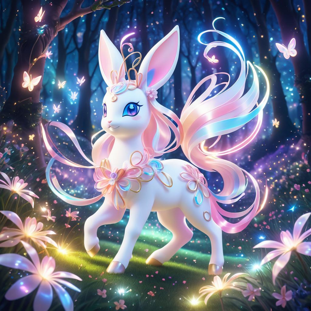 Enchanting Sylveon in a Floral Glade