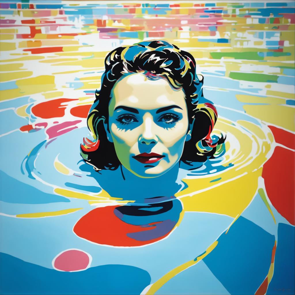 Abstract Expressionism: Woman in Pool