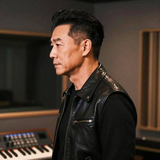 Side Part Undercut Style in Studio