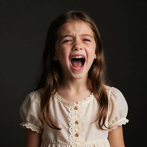 Emotional Portrait of a Young Girl