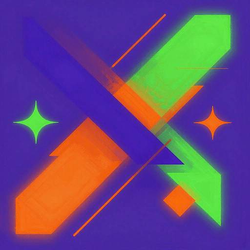 Futuristic Neon Abstract Geometric Art