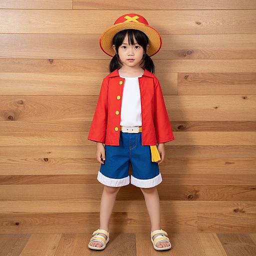 Young Girl in Luffy Costume