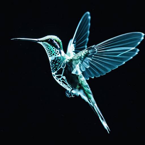 Luminescent X-Ray Hummingbird Art