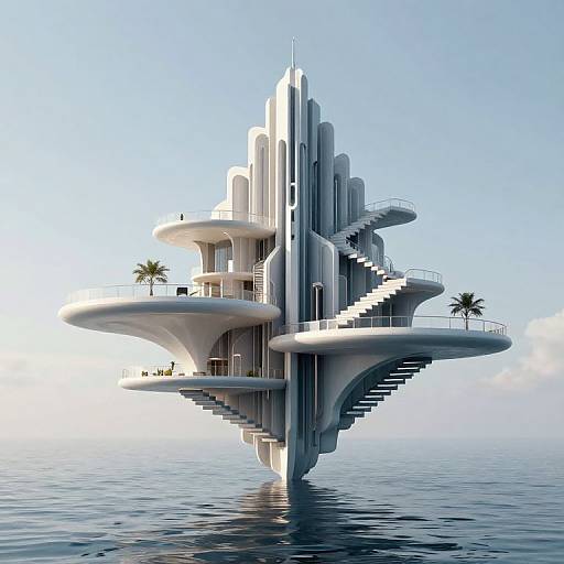 Futuristic Floating Architectural Marvel