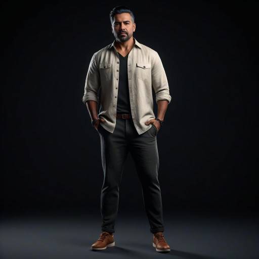 Charismatic Latino Male in Edgy Fashion