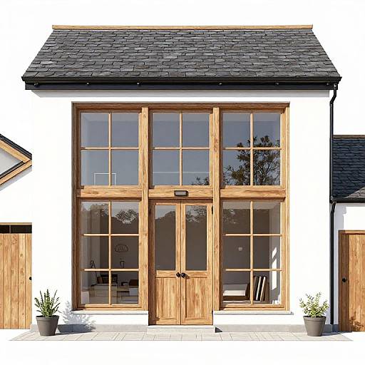 Bespoke Oak Windows Architectural Drawing